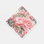Pfingstrose Pink  Serviette (Ecke)