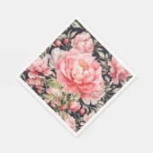 Pfingstrose Pink  Serviette (Ecke)