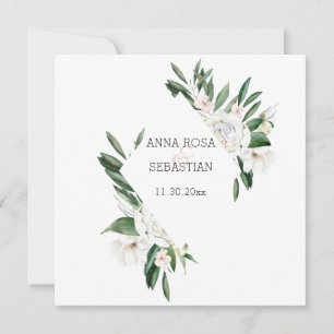 *~* PFINGSTROSE Rahmen AR15 QR RSVP Florale Hochze Einladung