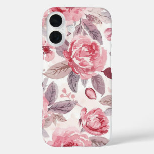 Pfingstrose Rosen-Wasserfarben-Blumengarten iPhone 16 Hülle