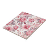 Pfingstrose Rosen-Wasserfarben-Blumengarten Fliese (Seite)