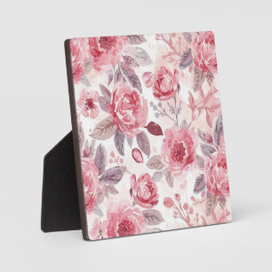 Pfingstrose Rosen-Wasserfarben-Blumengarten Fotoplatte