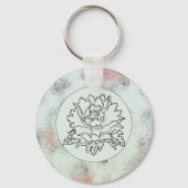 Pfingstrose Schlüsselanhänger (Vorderseite)