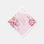 Pfingstrose Serviette (Ecke)