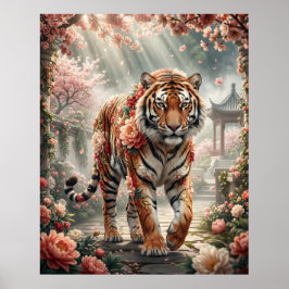 Pfingstrose Tiger Blossom Power Poster