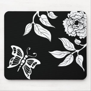 Pfingstrose u. Schmetterling Mousepad
