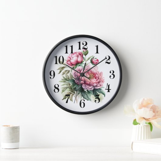 Pfingstrose Uhr (Zuhause)