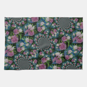 Pfingstrose weiß Pfingstrose Blumen-Aquarell-Manda Geschirrtuch