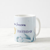 Pfingstrosen 70. Geburtstagsfeier Einladung Kaffeetasse (VorderseiteRechts)