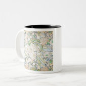 Pfingstrosen Alphonse Mucha Zweifarbige Tasse (Vorderseite Links)