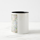 Pfingstrosen Alphonse Mucha Zweifarbige Tasse (Mittel)