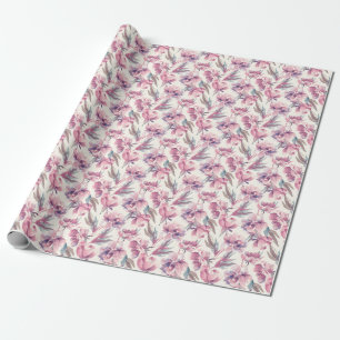 Pfingstrosen-Aquarell: nahtloser floraler Hintergr Geschenkpapier