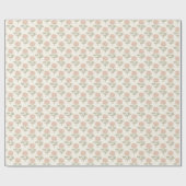 Pfingstrosen-Blumen-Blockdruck Vintage Cottage Sof Geschenkpapier (Flach)