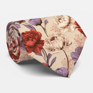 Pfingstrosen-Blumen-Hochzeits-Outfit für Herren au Krawatte