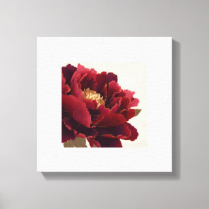 Pfingstrosen-Blumen-Leinwand-Wandkunst – Luxuriöse Leinwanddruck