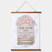 Pfingstrosen Blumen-Tapete Wandteppich Mit Holzrahmen (Vorderseite)