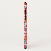 Pfingstrosen-Blumen- und -Blättermuster Case-Mate iPhone Hülle (Hinten/Links)