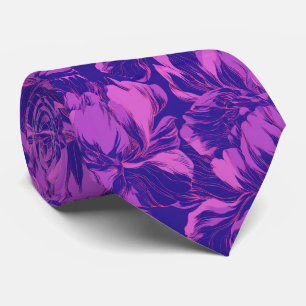 Pfingstrosen-Blumen-Vater-Bräutigam-Retro-Hochzeit Krawatte