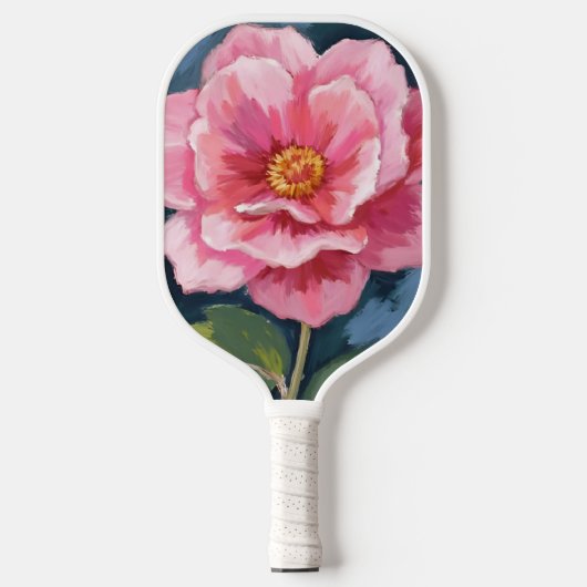 Pfingstrosen-Blumen-Wasserfarbe-Floral Pickleball Schläger (Vorderseite)