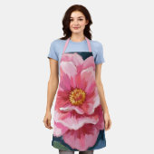 Pfingstrosen-Blumen-Wasserfarben-Blumen Gemalt Schürze (Getragen)