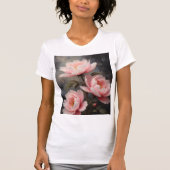Pfingstrosen-Blumenkunstwerk T-Shirt (Vorderseite)