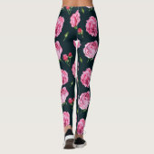 Pfingstrosen-Blumenleggings Leggings (Rückseite)