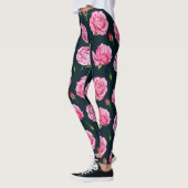 Pfingstrosen-Blumenleggings Leggings (Links)