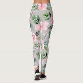 Pfingstrosen-Blumenleggings Leggings (Rückseite)