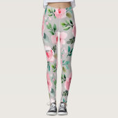 Pfingstrosen-Blumenleggings Leggings (Vorderseite)