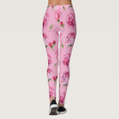 Pfingstrosen-Blumenleggings Leggings (Rückseite)