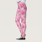 Pfingstrosen-Blumenleggings Leggings (Links)