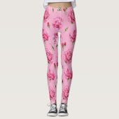 Pfingstrosen-Blumenleggings Leggings (Vorderseite)