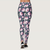Pfingstrosen-Blumenleggings Leggings (Rückseite)
