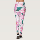 Pfingstrosen-Blumenleggings Leggings (Rückseite)