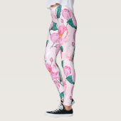 Pfingstrosen-Blumenleggings Leggings (Links)