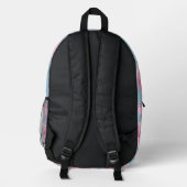 Pfingstrosen-Blumenmuster  Bedruckter Rucksack (Rückseite)