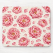 Pfingstrosen-Blumenmuster Mousepad (Vorne)
