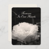 Pfingstrosen-Blumenphotographie 1 Begräbnis- Einladung (Vorne/Hinten)