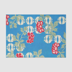 Pfingstrosen-Blumenprint Vintage Japanisches Retro Seidenpapier