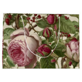 Pfingstrosen Botanisches Blumendesign Große Geschenktüte (Rückseite)