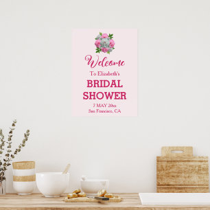 Pfingstrosen-Brautstrauß-Bridal-Shower Poster