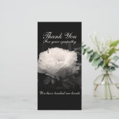 Pfingstrosen-danken BlumenFoto-Beileid Ihnen Dankeskarte (Stehend Vorderseite)