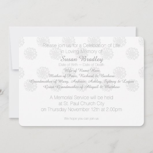 Pfingstrosen-Digital-Papierausschnitt-Feier des Einladung (Rückseite)