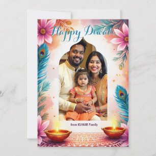 Pfingstrosen Diwali Grußkarte Einladung