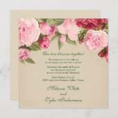 Pfingstrosen Einladung (Vorne/Hinten)