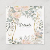 Pfingstrosen- & Eukalyptus-Botanik-Blumendetails Quadratische Visitenkarte (Vorderseite)