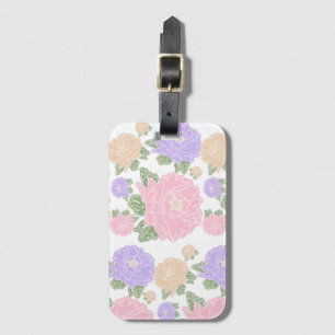 Pfingstrosen Gepäckanhänger