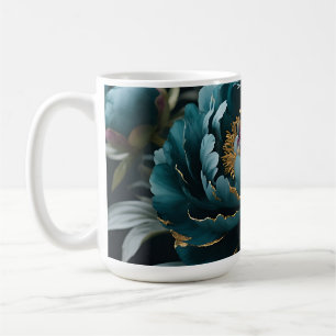 Pfingstrosen-Gold-Luxus-Botanik-Blüte Kaffeetasse