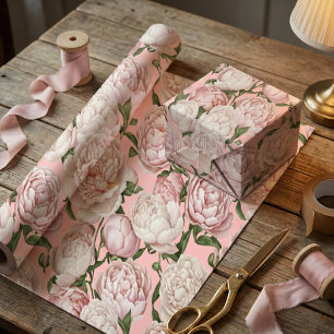 Pfingstrosen-Grace-Elegante Blumenkunst  Geschenkpapier
