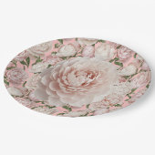 Pfingstrosen-Grace-Elegante Blumenkunst Pappteller (Schrägansicht)